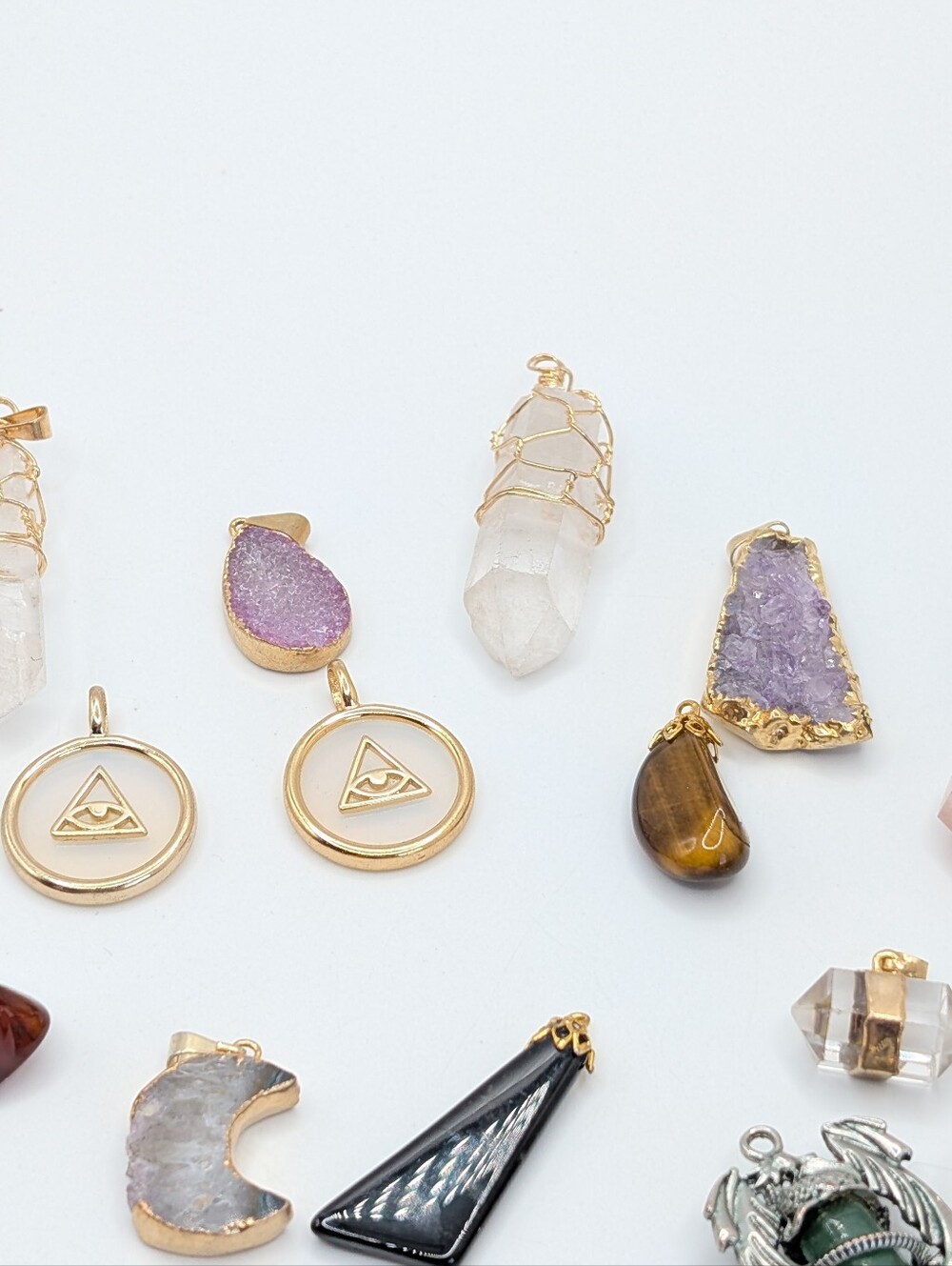 Mixed Gemstone Pendant Lot of 28 - Picture 4 of 7